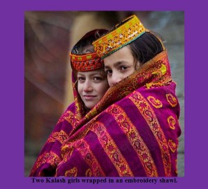 Kalash-Photos-Images-Two-Kalash-girls-wrapped-in-an-embroidery-shawl-Kalash-Valleys-Pictures-Chitral1