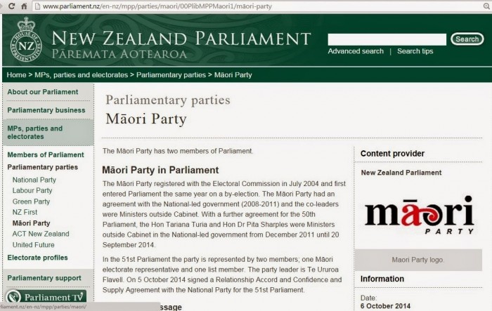 Maori in the parliament